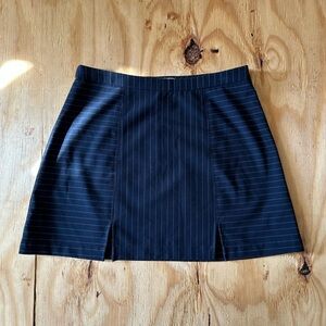 COOPERATIVE Pinstripe Mini Skirt with Front Slits
